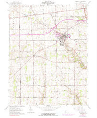 Brookville Ohio Historical topographic map, 1:24000 scale, 7.5 X 7.5 Minute, Year 1961