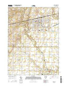 Bryan Ohio Current topographic map, 1:24000 scale, 7.5 X 7.5 Minute, Year 2016