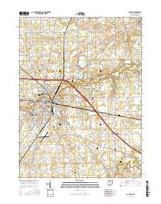Bucyrus Ohio Current topographic map, 1:24000 scale, 7.5 X 7.5 Minute, Year 2016