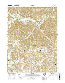 Butler Ohio Current topographic map, 1:24000 scale, 7.5 X 7.5 Minute, Year 2016