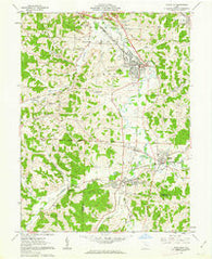 Byesville Ohio Historical topographic map, 1:24000 scale, 7.5 X 7.5 Minute, Year 1961