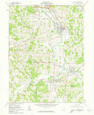 Byesville Ohio Historical topographic map, 1:24000 scale, 7.5 X 7.5 Minute, Year 1961