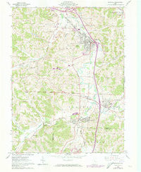 Byesville Ohio Historical topographic map, 1:24000 scale, 7.5 X 7.5 Minute, Year 1961