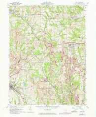 Cadiz Ohio Historical topographic map, 1:24000 scale, 7.5 X 7.5 Minute, Year 1960