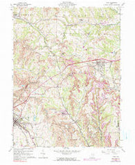 Cadiz Ohio Historical topographic map, 1:24000 scale, 7.5 X 7.5 Minute, Year 1960