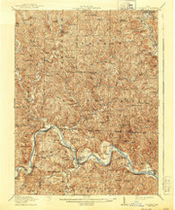 Caldwell Ohio Historical topographic map, 1:62500 scale, 15 X 15 Minute, Year 1912