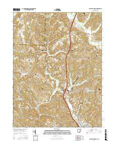 Caldwell North Ohio Current topographic map, 1:24000 scale, 7.5 X 7.5 Minute, Year 2016