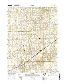 Caledonia Ohio Current topographic map, 1:24000 scale, 7.5 X 7.5 Minute, Year 2016