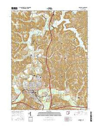 Cambridge Ohio Current topographic map, 1:24000 scale, 7.5 X 7.5 Minute, Year 2016