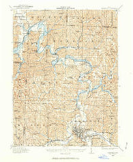 Cambridge Ohio Historical topographic map, 1:62500 scale, 15 X 15 Minute, Year 1909