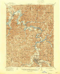 Cambridge Ohio Historical topographic map, 1:62500 scale, 15 X 15 Minute, Year 1912
