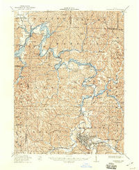 Cambridge Ohio Historical topographic map, 1:62500 scale, 15 X 15 Minute, Year 1912