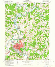 Cambridge Ohio Historical topographic map, 1:24000 scale, 7.5 X 7.5 Minute, Year 1962