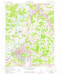Cambridge Ohio Historical topographic map, 1:24000 scale, 7.5 X 7.5 Minute, Year 1962