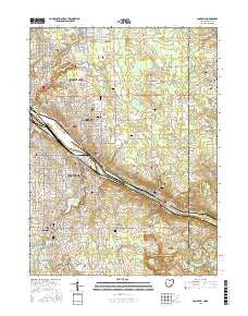 Campbell Ohio Current topographic map, 1:24000 scale, 7.5 X 7.5 Minute, Year 2016