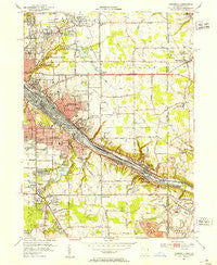 Campbell Ohio Historical topographic map, 1:24000 scale, 7.5 X 7.5 Minute, Year 1951