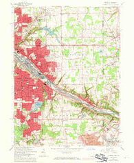 Campbell Ohio Historical topographic map, 1:24000 scale, 7.5 X 7.5 Minute, Year 1963