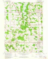 Canfield Ohio Historical topographic map, 1:24000 scale, 7.5 X 7.5 Minute, Year 1963