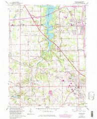 Canfield Ohio Historical topographic map, 1:24000 scale, 7.5 X 7.5 Minute, Year 1963