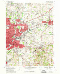 Canton East Ohio Historical topographic map, 1:24000 scale, 7.5 X 7.5 Minute, Year 1967