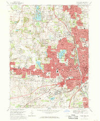 Canton West Ohio Historical topographic map, 1:24000 scale, 7.5 X 7.5 Minute, Year 1967