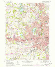 Canton West Ohio Historical topographic map, 1:24000 scale, 7.5 X 7.5 Minute, Year 1967