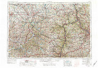 Canton Ohio Historical topographic map, 1:250000 scale, 1 X 2 Degree, Year 1957