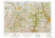 Canton Ohio Historical topographic map, 1:250000 scale, 1 X 2 Degree, Year 1957