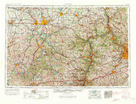 Canton Ohio Historical topographic map, 1:250000 scale, 1 X 2 Degree, Year 1957