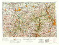 Canton Ohio Historical topographic map, 1:250000 scale, 1 X 2 Degree, Year 1957