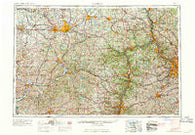 Canton Ohio Historical topographic map, 1:250000 scale, 1 X 2 Degree, Year 1962