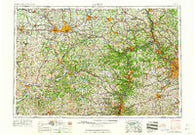 Canton Ohio Historical topographic map, 1:250000 scale, 1 X 2 Degree, Year 1962