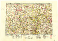 Canton Ohio Historical topographic map, 1:250000 scale, 1 X 2 Degree, Year 1953