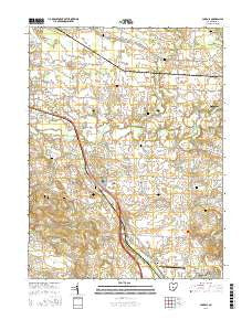 Carroll Ohio Current topographic map, 1:24000 scale, 7.5 X 7.5 Minute, Year 2016
