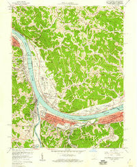Catlettsburg Kentucky Historical topographic map, 1:24000 scale, 7.5 X 7.5 Minute, Year 1957