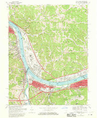 Catlettsburg Kentucky Historical topographic map, 1:24000 scale, 7.5 X 7.5 Minute, Year 1968