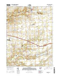 Cedarville Ohio Current topographic map, 1:24000 scale, 7.5 X 7.5 Minute, Year 2016