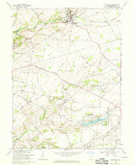 Cedarville Ohio Historical topographic map, 1:24000 scale, 7.5 X 7.5 Minute, Year 1968