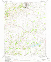 Cedarville Ohio Historical topographic map, 1:24000 scale, 7.5 X 7.5 Minute, Year 1968