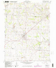 Centerburg Ohio Historical topographic map, 1:24000 scale, 7.5 X 7.5 Minute, Year 1961