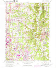 Chagrin Falls Ohio Historical topographic map, 1:24000 scale, 7.5 X 7.5 Minute, Year 1963