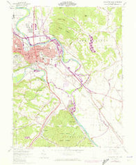 Chillicothe East Ohio Historical topographic map, 1:24000 scale, 7.5 X 7.5 Minute, Year 1961
