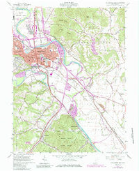 Chillicothe East Ohio Historical topographic map, 1:24000 scale, 7.5 X 7.5 Minute, Year 1961