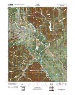 Chillicothe East Ohio Historical topographic map, 1:24000 scale, 7.5 X 7.5 Minute, Year 2010