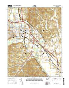 Chillicothe East Ohio Current topographic map, 1:24000 scale, 7.5 X 7.5 Minute, Year 2016