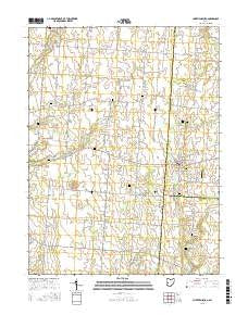 Christiansburg Ohio Current topographic map, 1:24000 scale, 7.5 X 7.5 Minute, Year 2016