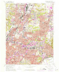 Cincinnati East Ohio Historical topographic map, 1:24000 scale, 7.5 X 7.5 Minute, Year 1961