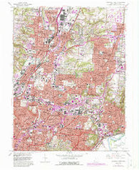 Cincinnati East Ohio Historical topographic map, 1:24000 scale, 7.5 X 7.5 Minute, Year 1961