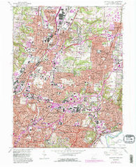 Cincinnati East Ohio Historical topographic map, 1:24000 scale, 7.5 X 7.5 Minute, Year 1961