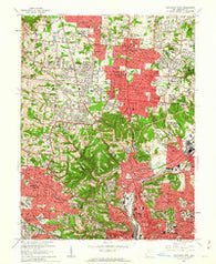 Cincinnati West Ohio Historical topographic map, 1:24000 scale, 7.5 X 7.5 Minute, Year 1961